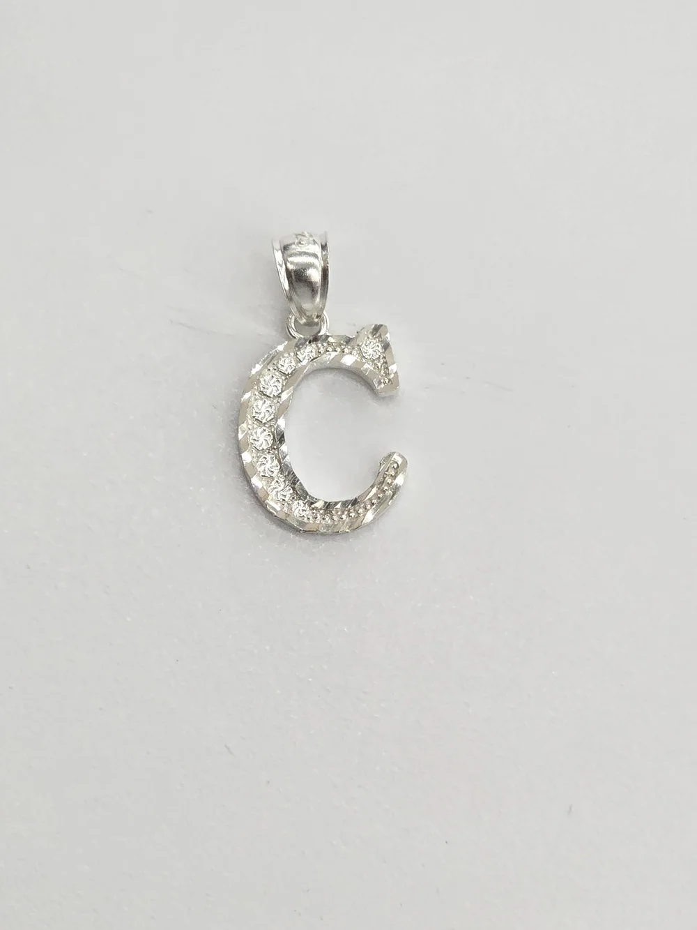 925 Sterling Silver Letter C Pendant